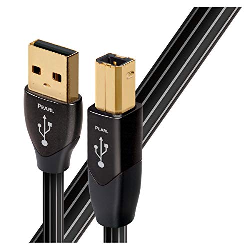 Audioquest 3m Pearl USB A-B 3m USB A USB B Stecker schwarzes USB Kabel - USB Kabel (3m, USB A, USB B, 2.0, Stecker/Stecker, Schwarz)