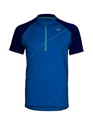 TAO Sportswear Kurzarm Laufshirt mit Zip Pulse Bali/Cobalt 48