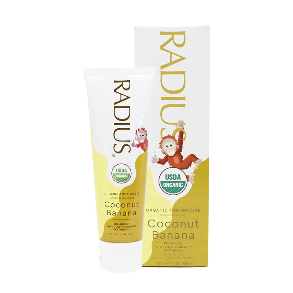 Radius - Noce di cocco organico dentifricio cocco Banana - 1.7 oncia.