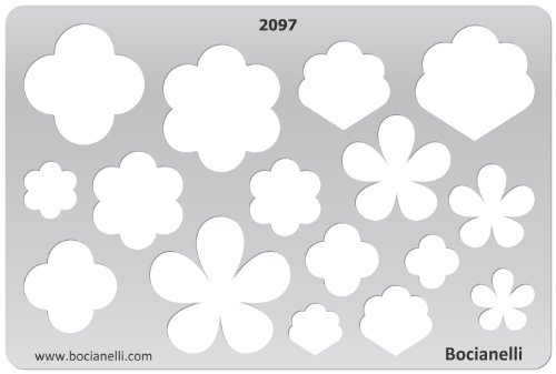 15cm x 10cm Zeichenschablone aus Transparentem Kunststoff für Grafik Design Kunst Handwerk Technisches Zeichnen Schmuckherstellung Schmuck Machen - Frühling Blume Blumen Knospe Knospen Symbole