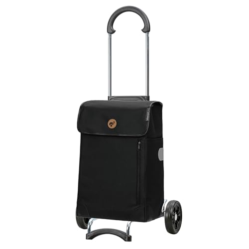 ANDERSEN Einkaufstrolley - Scala Shopper Weda schwarz 36 L Handwagen, langlebig, Tasche abnehmbar, klappbar, leichtgängig, leise Räder