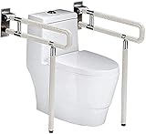 Toiletten Wandstützgriff 60CM Klappbare Stützgriff Toilettenstützgriff Stützhilfe WC Griffe Hilfsmittel Sicherheitsgestelle für Toiletten Weiß, 300kg
