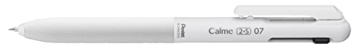 Pentel BXAW375W Calme Multifunktionsstift, 2 Kugelschreiberminen 0.35mm (schwarz/rot) und 1 Druckbleistiftmine 0.5mm, deutlich gedämpftes Klick-Geräusch, nachfüllbar, 1VE=10 Stück