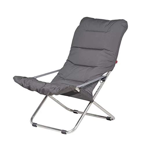 fiam Soft Deck Chair, in der silbernen Farbe Stahlkonstruktion, gepolstert weiß/schwarz Cod. 127S ALBINE