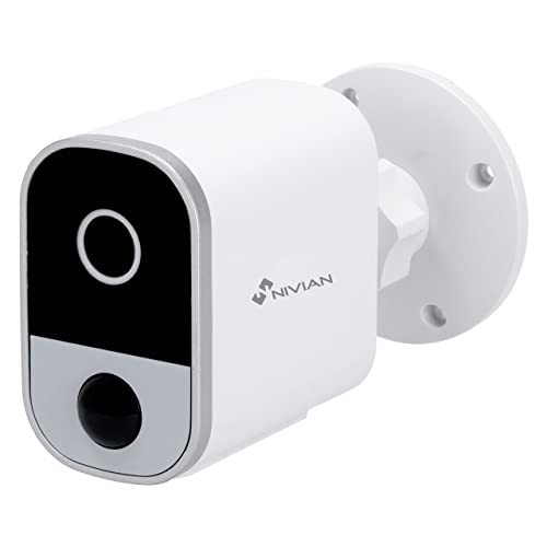 NIVIAN -WiFi-Überwachungskamera, 5200 mAh, bis zu 150 Tage, volle HD-Bewegungserkennung und menschliche Erkennung, geeignet für den Außenbereich, Nachtsicht, Zwei-Wege-Audio, Alexa, Google Home, App