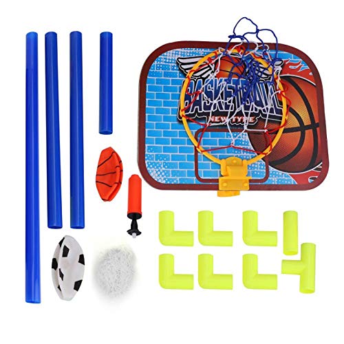 VGEBY Basketball- und Fußball-Sporttor-Sets, Backboard-Sportspielzeug-Kits für Kinder Kinder mit kompletter Innen- und Außenspielausstattung