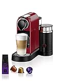 Nespresso Krups XN7615 Citiz&Milk Kaffeekapselmaschine | 1260W | Wassertankkapazität 1l | Pumpendruck 19 Bar | Farbe Rot