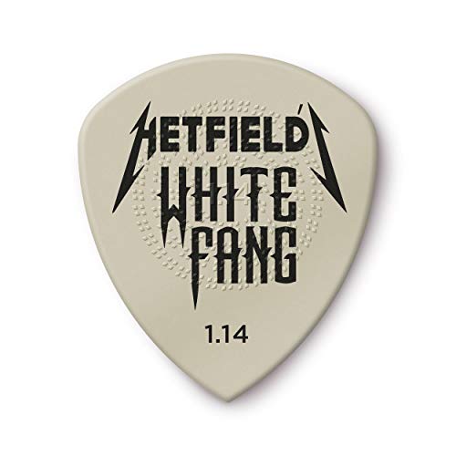 JIM Dunlop Hetfield's PH122R1.14 Gitarrenplektren (1,14 mm) White Fang Custom Flow