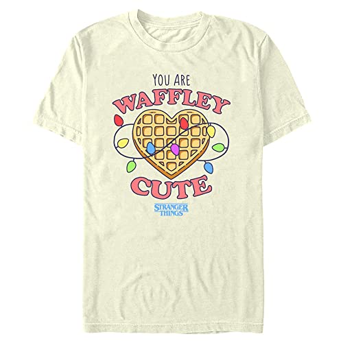 Stranger Things Herren Waffley Cute Short Sleeve T-shirt, Natürlich, XXL