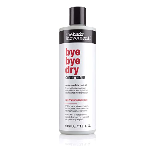 The Hair Movement Bye Bye Dry Conditioner (400 ml) – nährt trockenes Haar, erhöht die Feuchtigkeit für gesünderes, glänzendes Haar – für grobes oder trockenes Haar – tierversuchsfrei, vegan, 100 % recycelter Kunststoff aus Großbritannien
