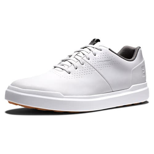 FootJoy Men's Contour Casual Golf Shoe, Cool White, 10