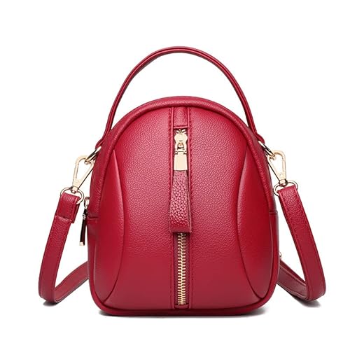 BHUJIA Taschen, Damentaschen, Crossbody-Umhängetaschen, mehrere Fächer, lässige Mama-Damen-Handytaschen, rot