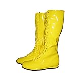 MyPartyShirt Yellow Adult Wrestling Boots-Adult XL