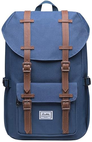 KAUKKO Rucksack Studenten 17 Zoll Backpack für 15" Notebook Lässiger Daypacks Schüler Bag für Wandern 41 cm, 16 L, Mini