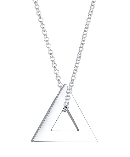 KUZZOI, Halskette Herren Erbskette Dreieck Triangle 925 Silber in silber, für Herren