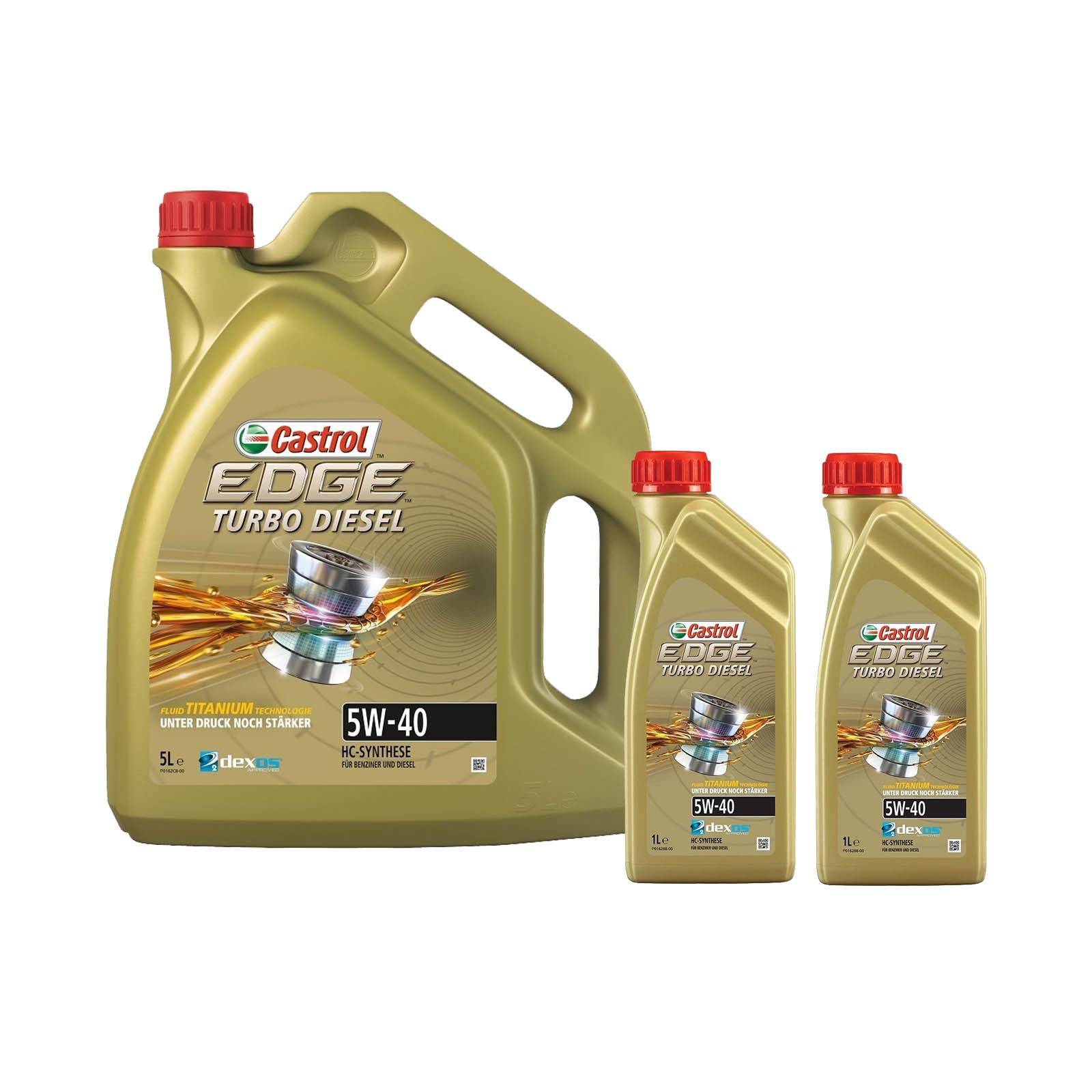 Motorenöl 5W-40 Edge Turbodiesel Titanium FST [7 L] von Castrol (SET1535BC7L) Öl Schmierung Motorenöl