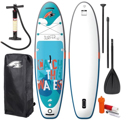 F2 Surfer Kid SUP 9,2" Stand UP Paddle Board + PADDEL + Bag + PUMPE