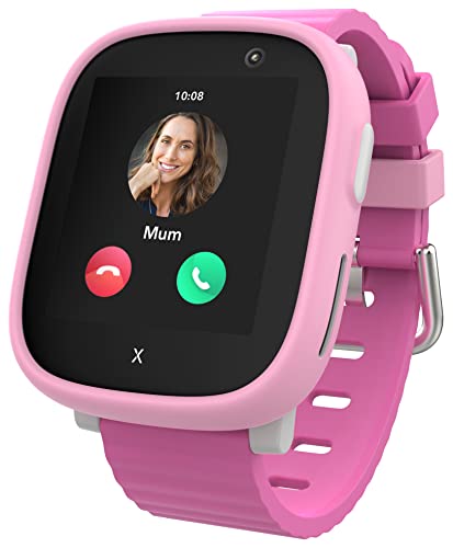 XPLORA X6 Play - wasserdichte Telefon Uhr für Kinder (mit SIM-Karte) 4G, Anrufe, Nachrichten, Schulmodus, SOS-Funktion, GPS, Kamera, Schrittzähler - inkl kostenlosem Tarif-Vertrag für 3 Mon. (ROSA)