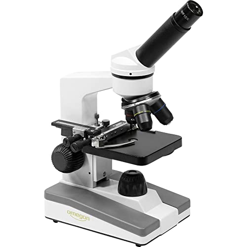 Omegon Mikroskop Monoview Monovision, LED-Mikroskop für Einsteiger mit PC-Okular Kamera und Zubehör