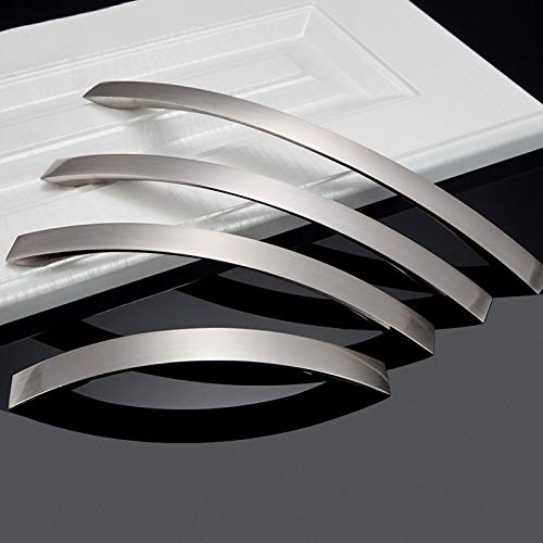 10 Stück Möbelgriffe Schubladengriffe Edelstahl Schrankgriffe Modern Aluminum-legierung Silber Küchengriffe Türgriffe (192mm,Silber)