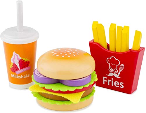 New Classic Toys 10594 Fast Food Set, Multicolore Color, 240 x 95 x 80mm