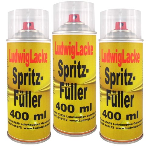 12 Spraydosen Spritzspachtel Spritzfüller Grundierung für Autolack grau