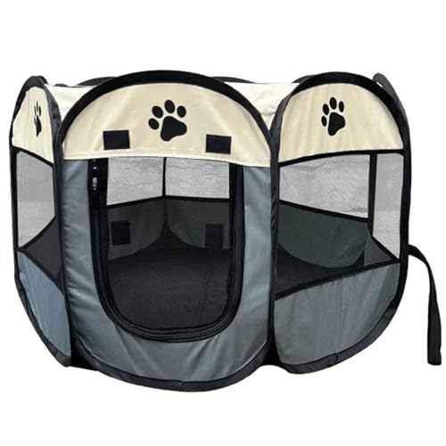 Tipi Zelt für Haustiere Haustierzelt, tragbar, faltbar, faltbar, for Katzen und Hunde, langlebig, for Katzen und Hunde (Color : Gray, Size : S)