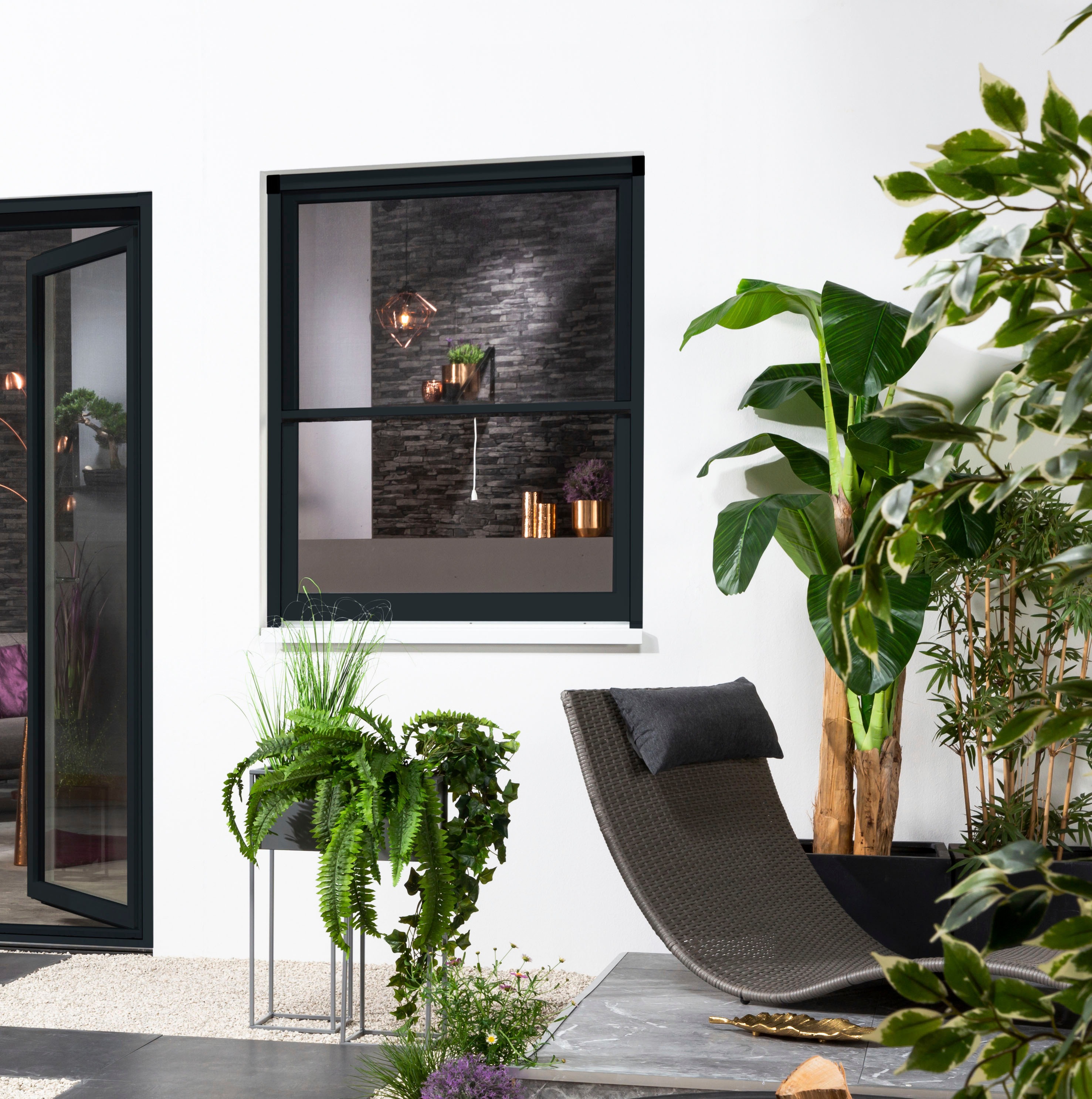 hecht international Insektenschutz-Fensterrahmen "SMART", 160x160 cm, kürzbar