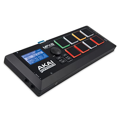 AKAI Professional MPX8 Portabler Sample Pad Controller mit 8 Performance Ready Pads & On Board SD Kartenslot