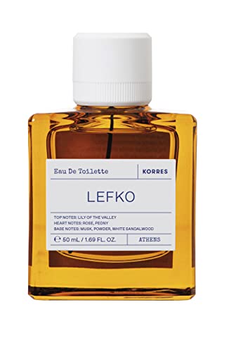 KORRES LEFKO Eau de Toilette für Herren und Damen, unisex Duft, floral, pudrid & moscmoschusartig, vegan, 50 ml