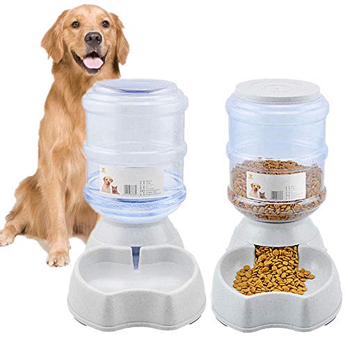 Automatischer Futterspender Futterspender Katze Katzenfutter Lagerung Haustierfutterbehälter Hundefutterautomat mit großer Kapazität Feeder Set