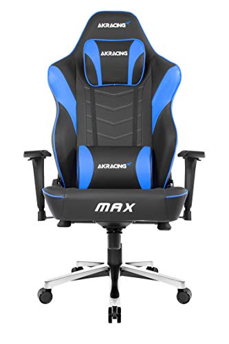 AKRacing Chair Master MAX Gaming Stuhl, PU-Kunstleder, Schwarz/Blau, Breit
