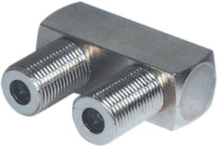 Transmedia Kabelverbinder, a) von 1x F-Kupplung, b) auf 1x F-Kupplung, Vollmetallstecker