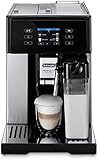 De’Longhi Perfecta Deluxe ESAM 460.80.MB Kaffeevollautomat mit LatteCrema Milchsystem und Kaffeekannenfunktion, Farbdisplay, inkl. Kaffeekanne, Edelstahl/Schwarz