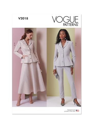 Vogue V2018P5 Damenjacke, Rock und Hose, P5 (40-42-44-46-48)