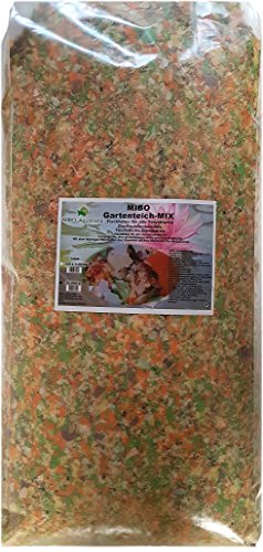 MIBO Gartenteich Mix 10kg Teichpflege Futter Gartenteich Flocke Sticks Gammarus Pellets