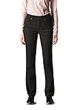 MAC JEANS Damen Angela_0380L Straight Jeans, Schwarz, W46/32L