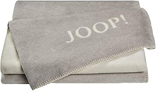 Joop! Plaid Uni-Doubleface | Rauch-Ecru - 150 x 200 cm