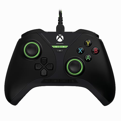 Snakebyte GAMEPAD PRO X - schwarz - Offiziell lizensierter, kabelgebundener Xbox & PC Controller |volle Präzision durch Hall-Effect Sensoren | Audio-Panel | belegbare Zusatztasten | Trigger-Stops