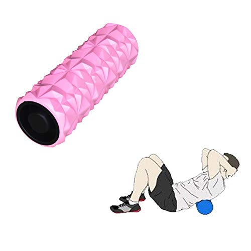 Rückenrolle Rolle Für Rücken Schaumstoffrolle Muskelroller Massagestab Massage Roller Stick Beinrolle Trigger Point Foam Roller pink,33cm