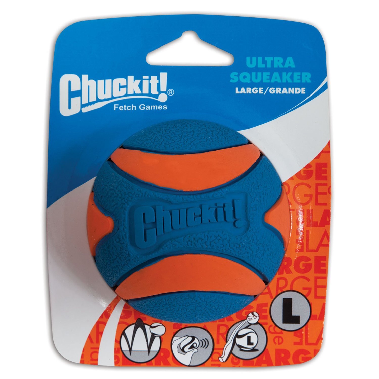 Chuck It (3 Pack) Ultra Squeaker Ball, Large