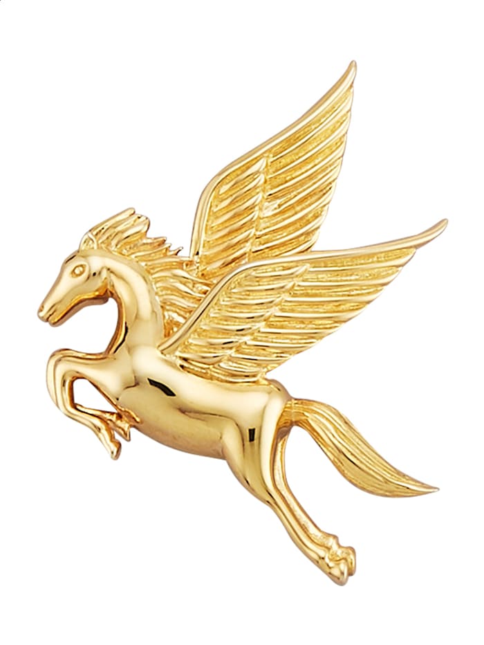 Anhänger - Pegasus - Gelbgoldfarben