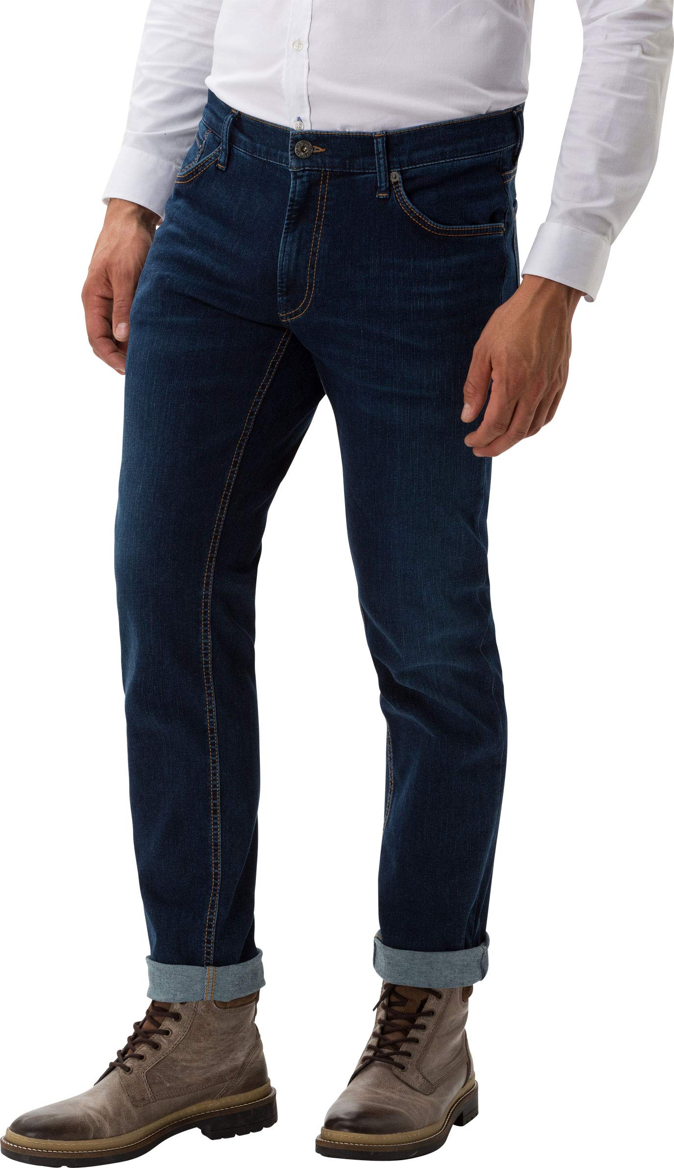 BRAX Herren Slim Fit Jeans Hose Style Chuck Hi-Flex Stretch Baumwolle, STONE BLUE USED, 35W / 30L