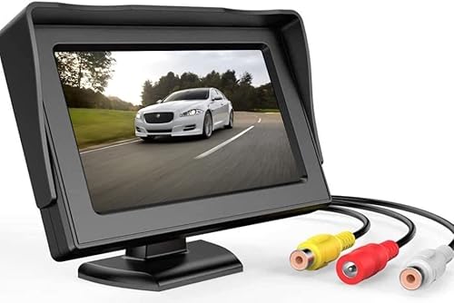 Kalakass 4.3 Zoll TFT LCD Digital Auto View Monitor als Auto Rückfahrkamera, Hochauflösende Bilder & Vollfarb-LCD-Display für Auto-DVD, VCD und Anderen Videogeräten