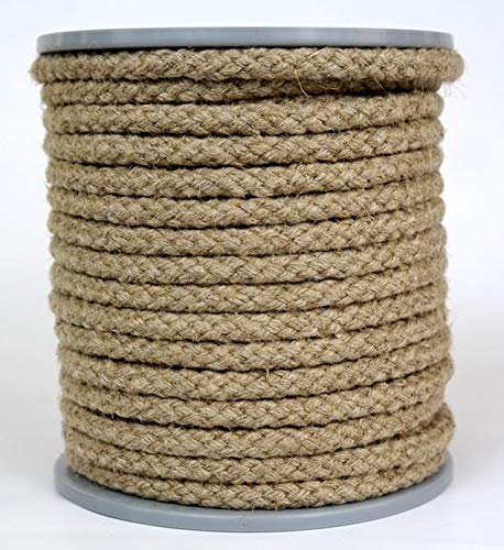 Gepotex Leinenseil/Seil aus Leinen/Flachsseil geflochten Natur Durchmesser ca. 8mm - Länge: 25 Meter - hergestellt aus naturbelassenem Leinengarn, biologisch abbaubar und umweltfreundlich