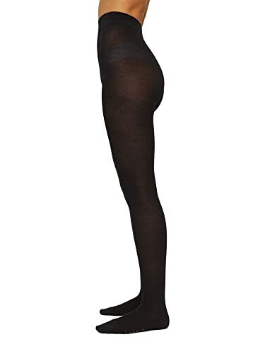 ESPRIT Damen Cotton Feeling W TI Strumpfhose, Schwarz (Black 3000), 36-38