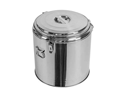 Profi Gastro Edelstahl Thermotransportbehälter mit Druckausgleichsventil von 10-50 Liter auswählbar (30x30 cm 10Liter)