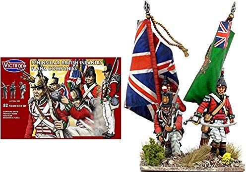 Victrix VX0004 - Britische Britische Infanterie-Flanke - 52 Figuren mit Flaggen-Set - 28mm Plastikminiaturen Napoleon