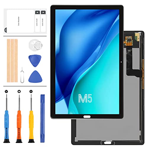 Bildschirm Ersatz 10,8 Zoll für Huawei MediaPad M5 LCD Display CMR-AL09 CMR-W09 Matrix Touch Screen Digitizer Tablet PC Panel Sensor Glas Panel Lens Assembly mit Reparaturwerkzeug (schwarz)