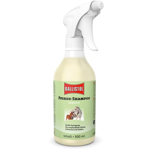BALLISTOL 26472_case Pferde-Shampoo Sensitiv 500ml – ph-Neutrale Reinigung und Pflege - Haut, Mähne, Schweif, Fell - Fohlen